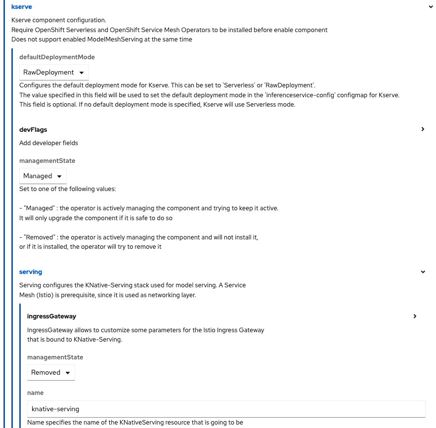 Kserve configuration