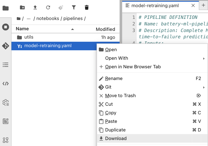 Download pipeline file
